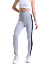 Leggings Royyen 215 Damen Yogahose Trainingshose Sportslegging Seitlich mit Linien Farbig