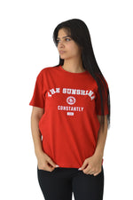 T Shirt Damen Royyen 607 mit Print Sunshine