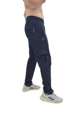 Jogginshose Sportshose Freizeithose Royyen 8053 Herren mit seitlichen Taschen mit Zipper Cargo Hose