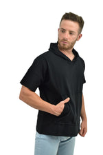 Oversize T Shirt Kurzarm mit Kapuzze Hoodie Royyen 333